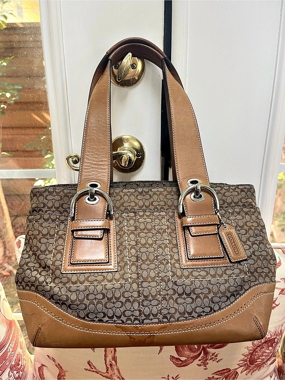 Coach Soho Mini Signature Gallery Tote Brown